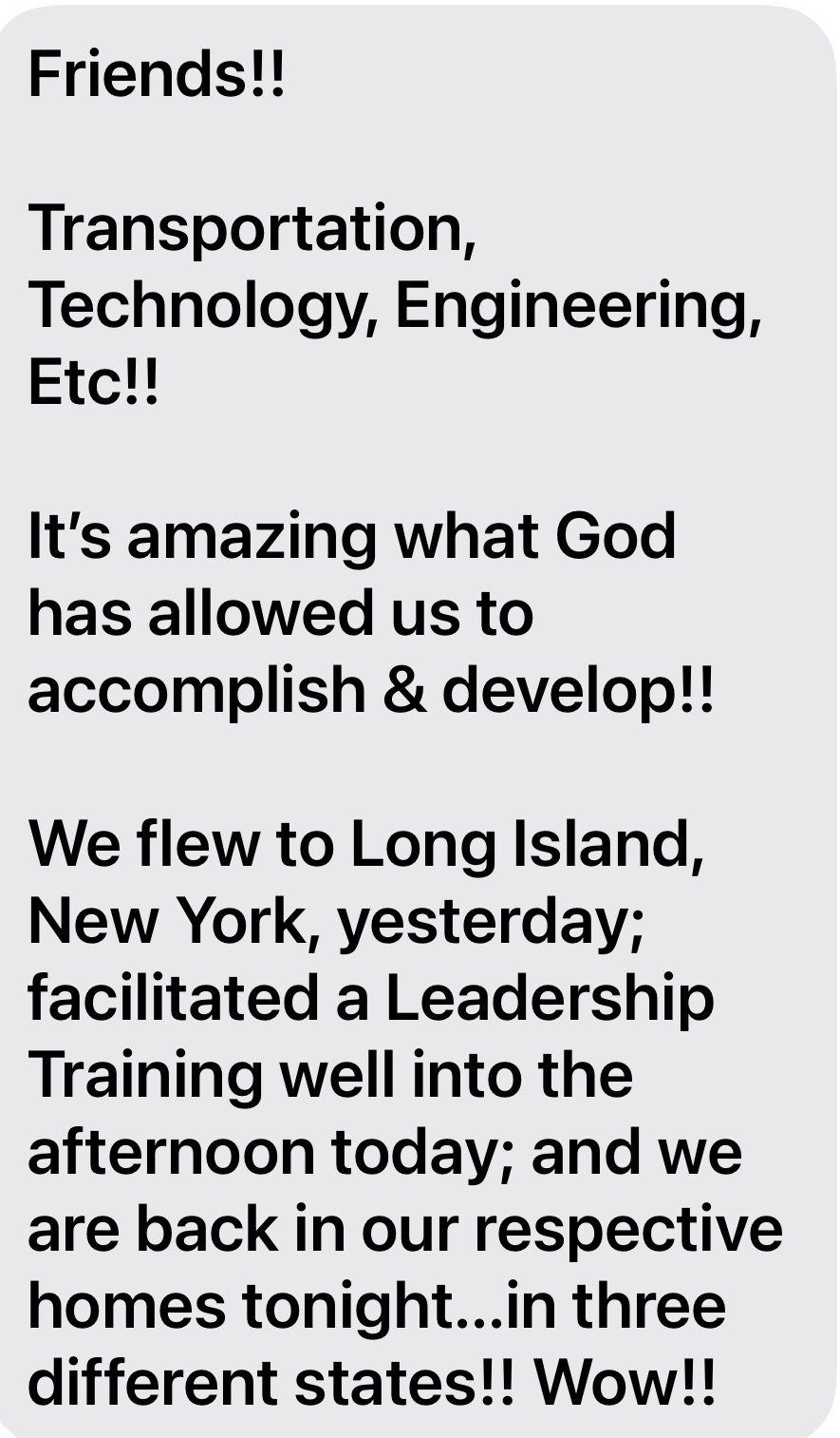 Leadership training facilitated in Long Island, New York